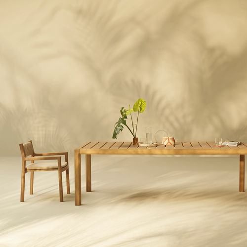 Moderner Sessel - 2571_S - Varaschin - Stoff / Holz / Iroko