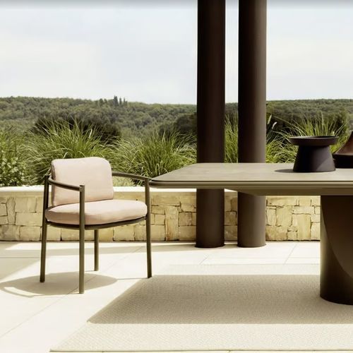 Esszimmerstuhl / minimalistisches Design - ALLEGRA SLIM - Varaschin - für den Außenbereich / lackierter Stahl / thermolackiertes Aluminium