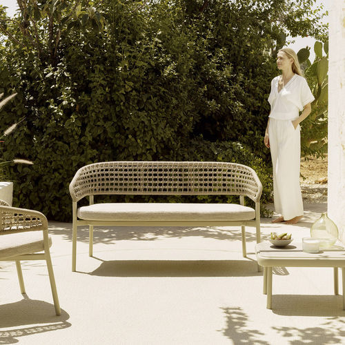 Modernes Sofa - PLINTO - Varaschin - für den Außenbereich / Kordel / Polyesterfaser