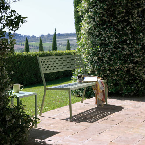 Klassische Gartenbank - CH3109 - Vermobil - Metall / mit Rückenlehne