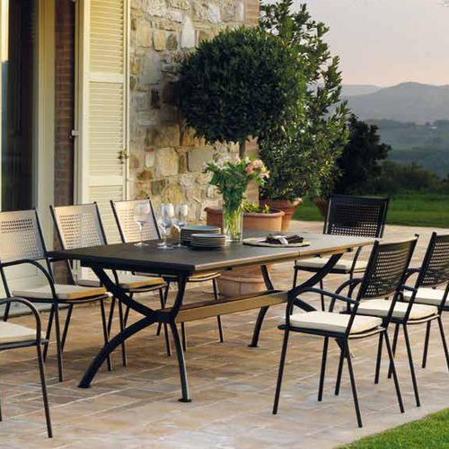 Klassischer Tisch - VA4300 - Vermobil - Metall / rechteckig / für Garten
