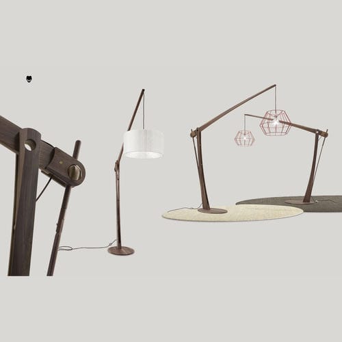 Stehleuchte - ARCHITA - Volpi - Holz / modern / mit Kabel