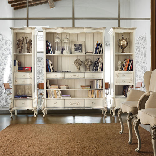 Stil-Bücherregal - CAPRI  - Volpi - lackiertes Holz / weiß