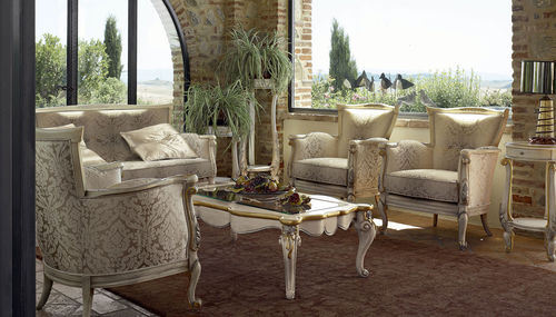 Stil-Sofa - BOEMIA  - Volpi - Stoff / beige / Nussbaum