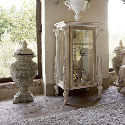 Stil-Vitrine - BOEMIA  - Volpi - Glas / lackiertes Holz / niedrig