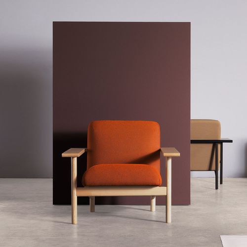Moderner Sessel - Kinoko - Zilio A&C - Stoff / Esche / Polster