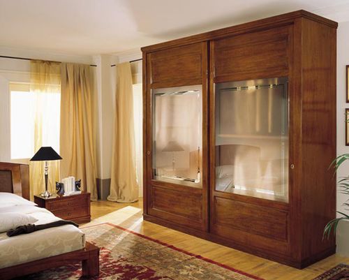 Klassischer Kleiderschrank - ART. DA92S - Zilio Mobili - Glas / mit Schiebetür
