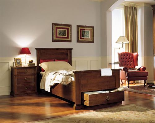 Einpersonenbett - ART. AR63 - Zilio Mobili - Stil / mit Schublade / Holz