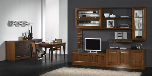 Klassische Wohnwand - IDEA PLUS - Zilio Mobili - Holz