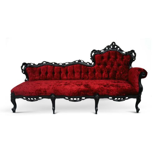 Neobarock-Sofa - SOPHIE - David Style - Leder / rot / 3 Plätze