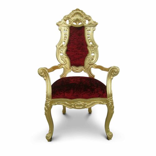 Neobarock-Sessel - C/1510 - David Style - Samt / Massivholz / Contract
