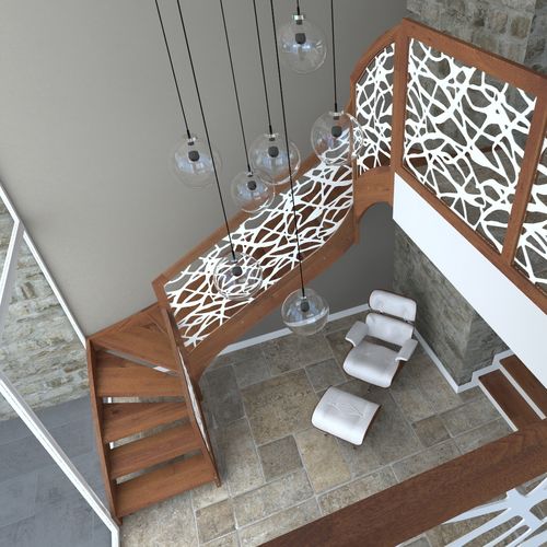 Gerade Treppe - IMPERIA PA - ITALIAN FASHION STAIRS - viertelgewendelt / halbgewendelt / Holzstufen