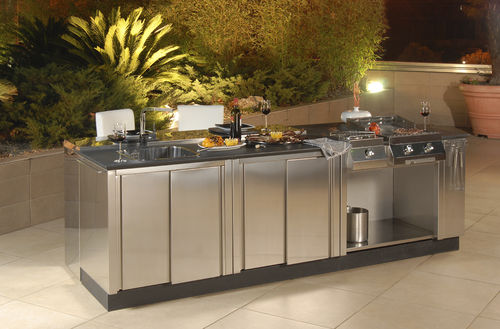 Outdoor-Küche - OUTDOOR KITCHEN 4 - Bianchi group srl - Industriestil / Edelstahl / ohne Griff
