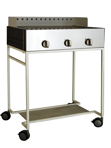 Gas-Gartengrill - CUBO 3 FUOCHI - Bianchi group srl - auf Rollen / Edelstahl