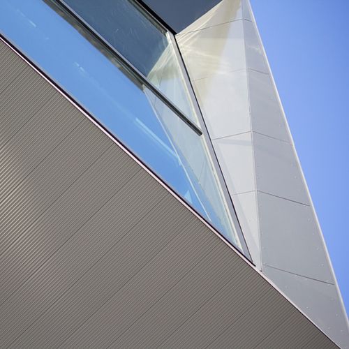 Fassadenverkleidung aus Lamellen - LBV.MICROVAGUES.7219 - Look Metal - Aluminium / Aluminiumlegierung / extrudiertes Aluminium