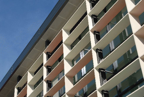 Faserbeton-Sonnenschutzlamelle - Betsinor - für Fassaden / horizontal