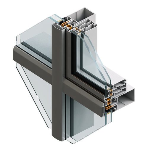 Vorhangfassade / freitragende Struktur - 60 K - FEAL Croatia Ltd. - aus Aluminium und Glas / transparent