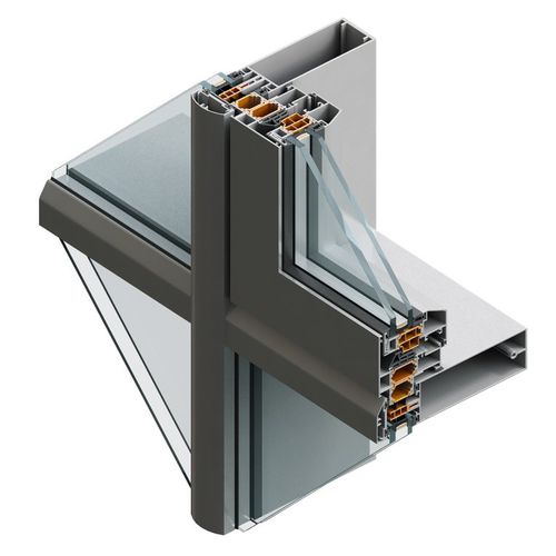 Vorhangfassade / freitragende Struktur - 50 FK - FEAL Croatia Ltd. - aus Aluminium und Glas / transparent