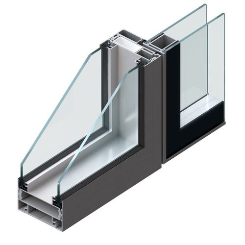 Abnehmbare Trennwand - PF-100 S - FEAL Croatia Ltd. - mit Glasfront / Aluminium / Büro