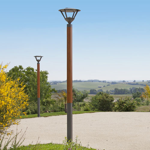 Straßenlaterne - RUKA - Valmont France - modern / Stahl / Holz