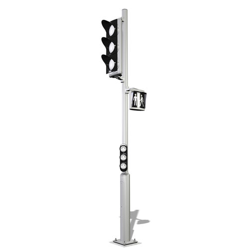 Mast für Verkehrszeichen - Support de feux droits - Valmont France - Stahl / Aluminium