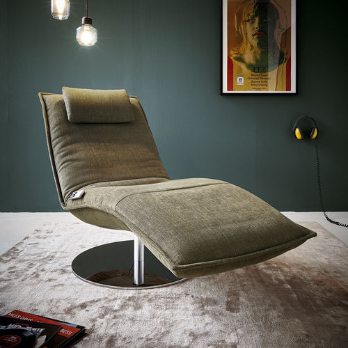 Moderne Liege - JOPLIN - Koinor - Stoff / Leder / Edelstahl