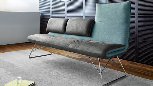 Moderne Polsterbank - COCOON - Koinor - Stoff / Leder / Metall