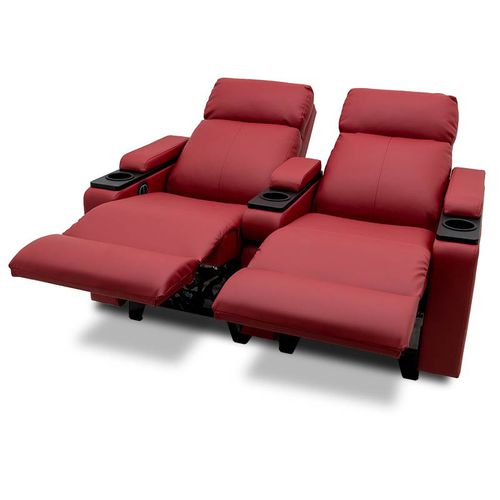 Leder-Kinosessel - SPECTRUM SOLSTICE - Irwin Seating - rot / mit Kopfstütze / mit Fußstütze