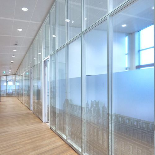 Abnehmbare Trennwand - STRING² - Maars - mit Glasfront / Büro / für Konferenzraum