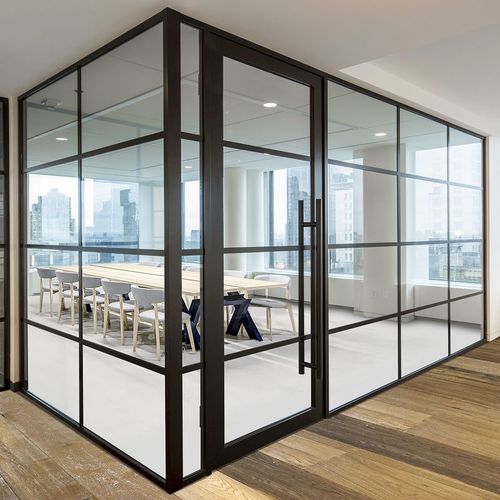 Abnehmbare Trennwand - CARRÉ - Maars - mit Glasfront / Büro / transparent