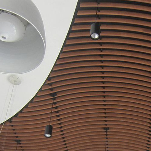 Massivholz-Zwischendecke - LINEA SWELL - LAUDESCHER - Mineralwolle / Platten / für Büro