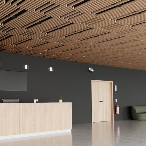 Akustikplatte für abgehängte Decken - LINEA 2.4.3 LITE - LAUDESCHER - Tanne / Fichte / Massivholz