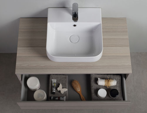 Wandhängender Waschtisch-Unterschrank - 50.2 - MASTRO FIORE - Holz / originelles Design / mit Schubladen