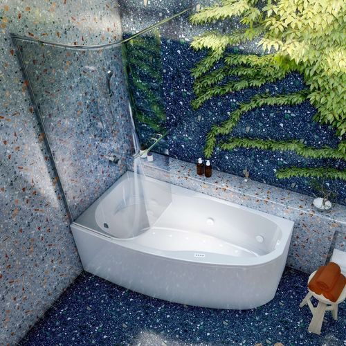 Massage-Badewanne - Lugano - Condor - für Eckeinbau / für Wohnungen / Acrylharz