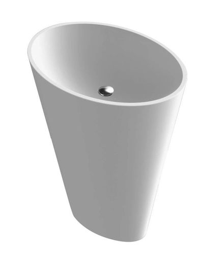 Totem-Waschbecken - OBALO - Condor - Mineralwerkstoff / Mattfinish / oval