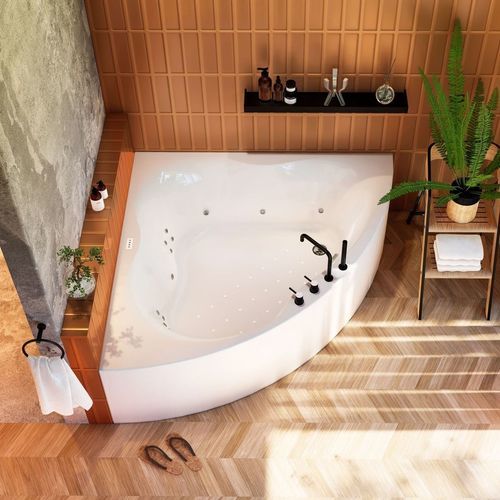 Massage-Badewanne - DARLING - Condor - für Eckeinbau / zur beruflichen Nutzung / Acrylharz