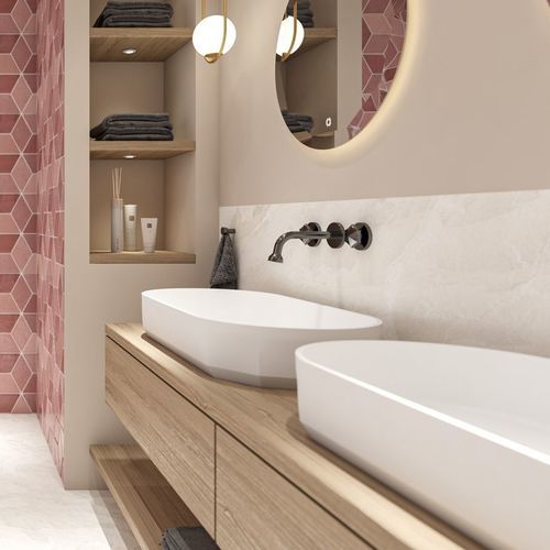 Aufsatzwaschbecken - BLOOM - Condor - Mineralwerkstoff / Mattfinish / doppelt