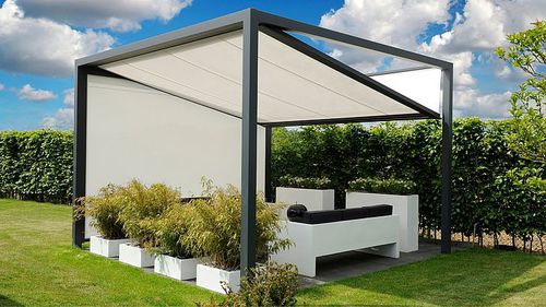Angebaute Pergola - TOILE - TSCHOEPPE INDUSTRIE - hängend / selbsttragend / mit Oberflächenmontage