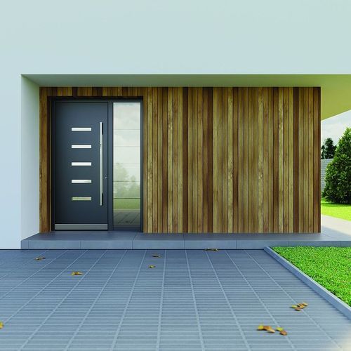 Eingangstür - PIRNAR  - TSCHOEPPE INDUSTRIE - Holz / Aluminium / einflügelig