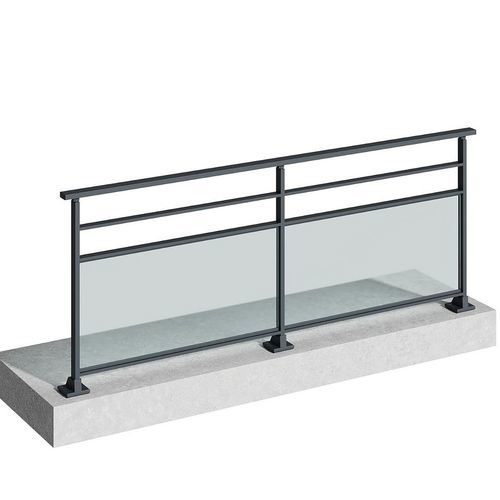 Glasgeländer - FLORES - TSCHOEPPE INDUSTRIE - Hartglas / Aluminium / Edelstahl