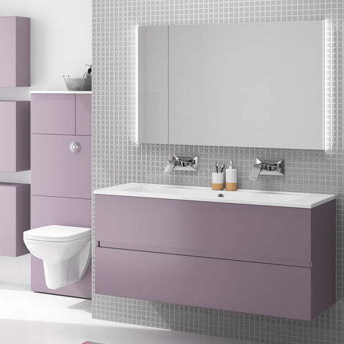 Doppelter Waschtisch-Unterschrank - KETTY  - AMBIANCE BAIN - wandhängend / freistehend / Holz