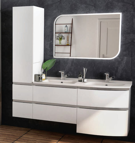 Doppelter Waschtisch-Unterschrank - AVISO - AMBIANCE BAIN - wandhängend / Holz / Verbundwerkstoff