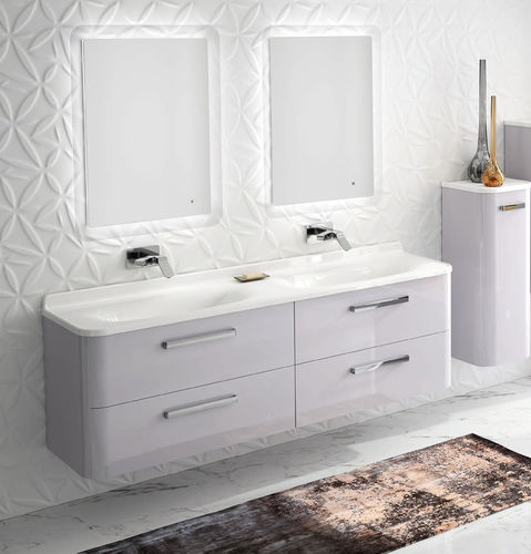 Doppelter Waschtisch-Unterschrank - GLAM - AMBIANCE BAIN - wandhängend / Holz / Verbundwerkstoff