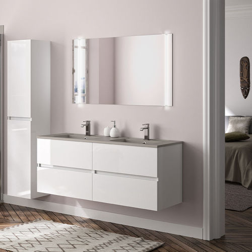 Doppelter Waschtisch-Unterschrank - KETTY  - AMBIANCE BAIN - wandhängend / freistehend / Holz