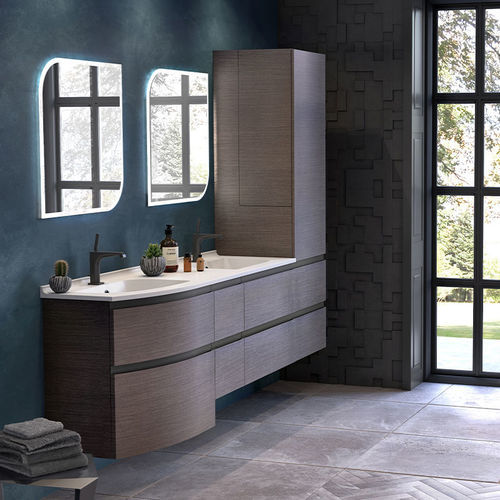 Säulenschrank für Badezimmer - AVISO - AMBIANCE BAIN - modern / mit Spiegel