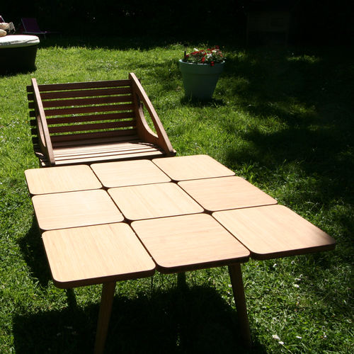 Moderner Couchtisch - RUBI - Socotex - Abritez-vous chez nous - Bambus / Gestell aus Bambus / quadratisch