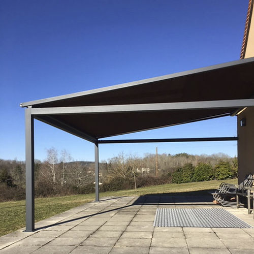 Vertikale Markise - ID2  - Socotex - Abritez-vous chez nous - motorisiert / für Gewerbegebrauch / für Terrasse