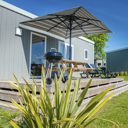 Quadratischer Sonnenschirm - MINISOCO® - Socotex - Abritez-vous chez nous - rechteckig / mit Zentralmast / Sunbrella®