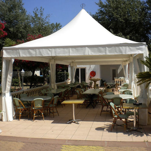 PVC-Pavillon - ABRI DEAUVILLE CLASSIC® - Socotex - Abritez-vous chez nous - Stoffdach / Aluminiumstruktur / für Gewerbegebrauch