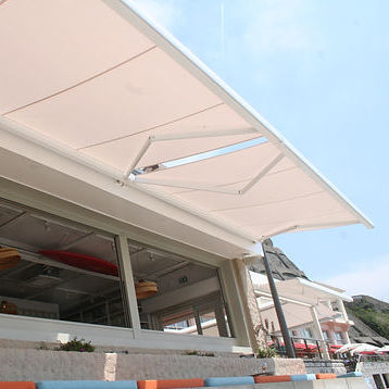Kassettenmarkise - GRANDILE - Socotex - Abritez-vous chez nous - Fallarm / motorisiert / für Terrasse